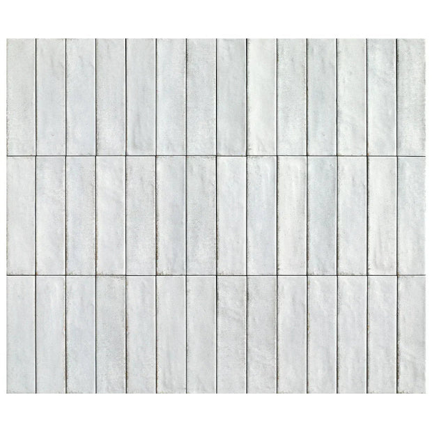 Otway White Gloss Porcelain Tiles in a room setting