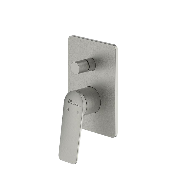 Paris Wall Mixer With Diverter in Brushed Nickel