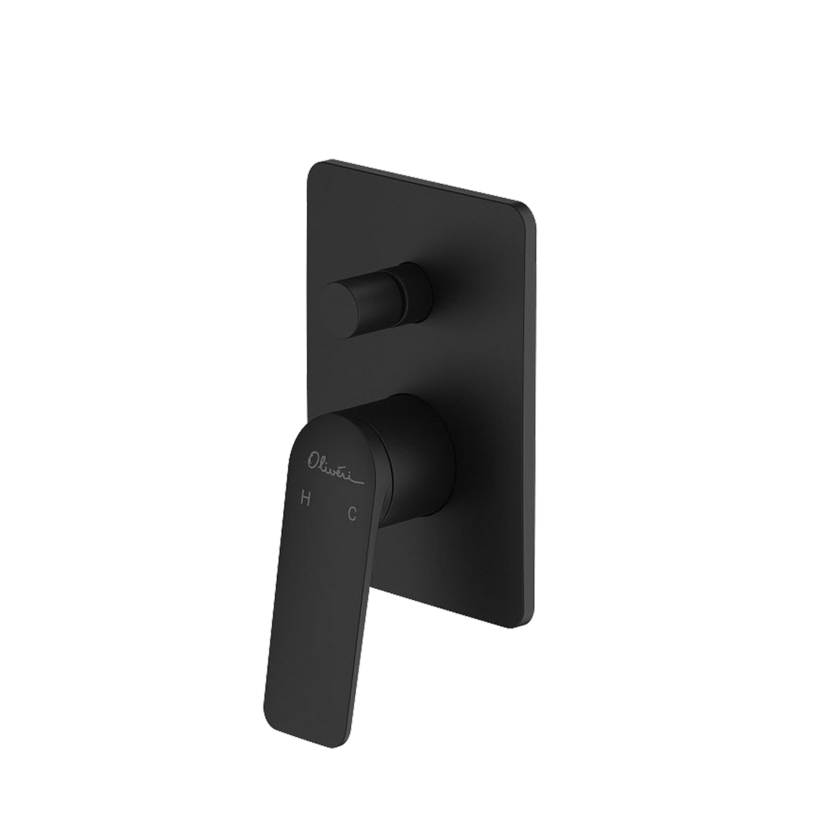 Paris Wall Mixer With Diverter in Matte Black