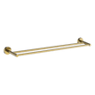 Poco Double Towel Rail 760mm in Brushed Brass