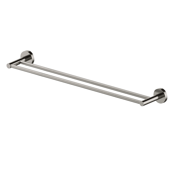 Poco Double Towel Rail 760mm in Brushed Nickel