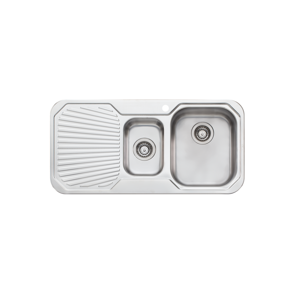 Petite 1 and 1/2 Bowl Sink With Drainer