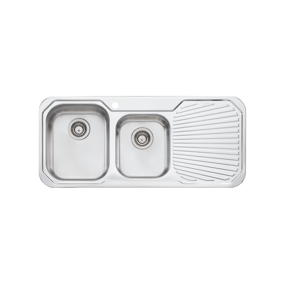 Petite 1 and 3/4 Bowl Sink With Drainer