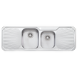 Petite 1 and 3/4 Bowl Sink With Double Drainer
