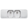 Petite Double Bowl Sink With Double Drainer