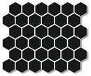 Cottage Black Hexagon Porcelain Mosaic tile