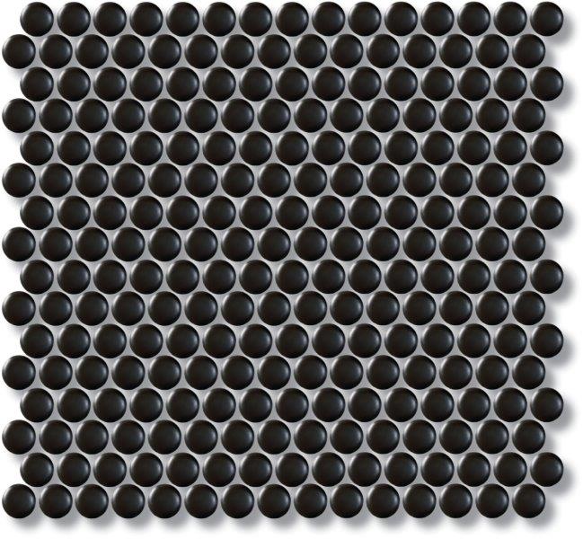 Cottage Black Penny Round Porcelain Mosaic tile