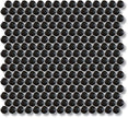 Cottage Black Penny Round Porcelain Mosaic tile