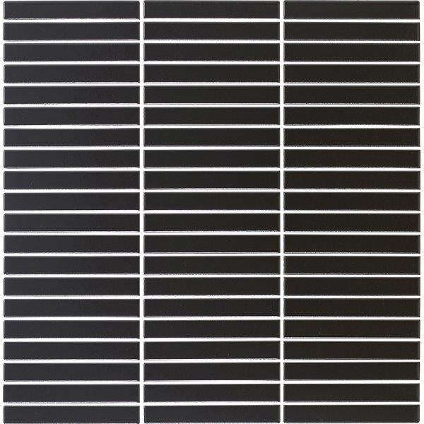 Cottage Black Matt Porcelain Mosaic tile