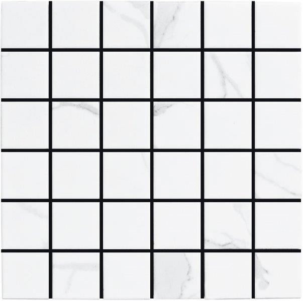 Cottage Carrara Strip square Porcelain Mosaic tile