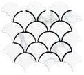 Cottage Carrara Fan Shape Porcelain Mosaic tile