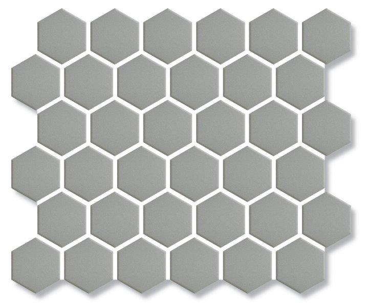Cottage Grey Hexagon Porcelain Mosaic tile