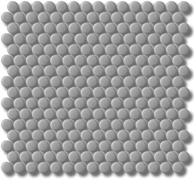Cottage Grey Penny Round Porcelain Mosaic tile