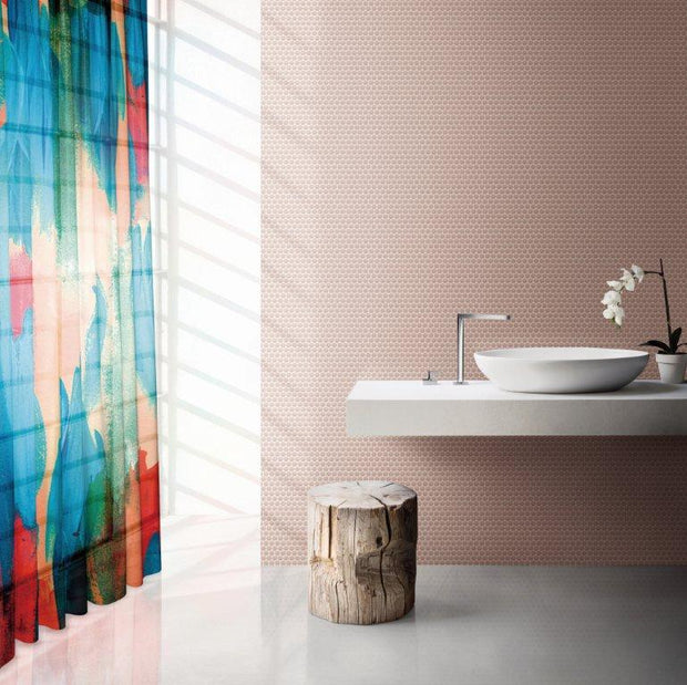 Cottage Sugar Rose Matt Porcelain Mosaic tile