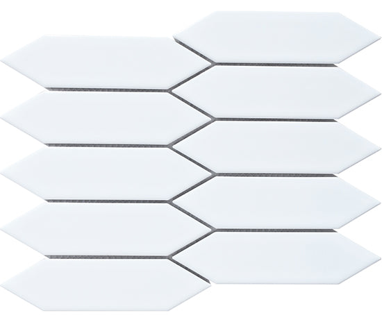 Cottage White Picket Porcelain Mosaic tile