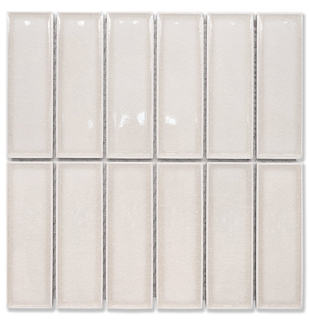 Cottage Ivory 3D Brick Porcelain Mosaic tile