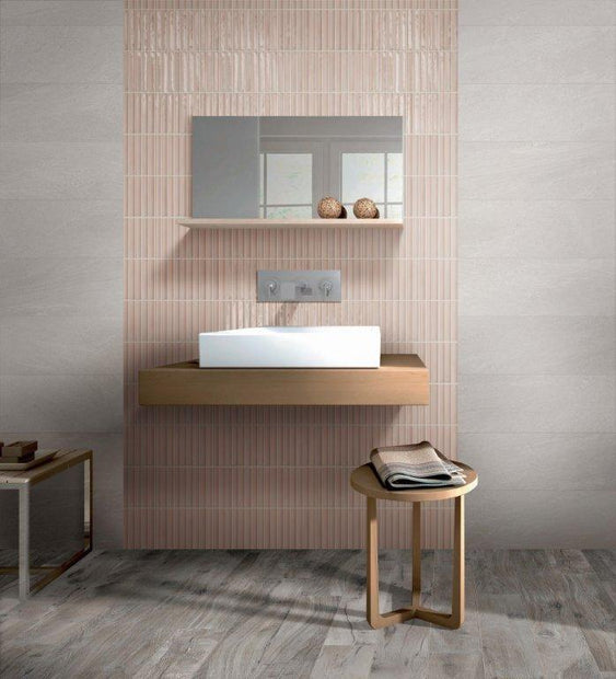 Cottage Sugar Rose Glossy Porcelain Mosaic tile