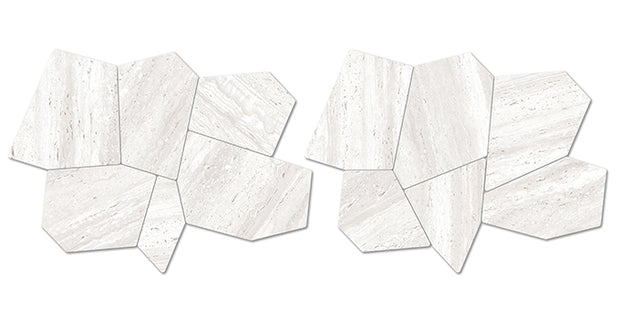 Euromarmo Chiaro Porcelain Mosaic 500x675mm tile