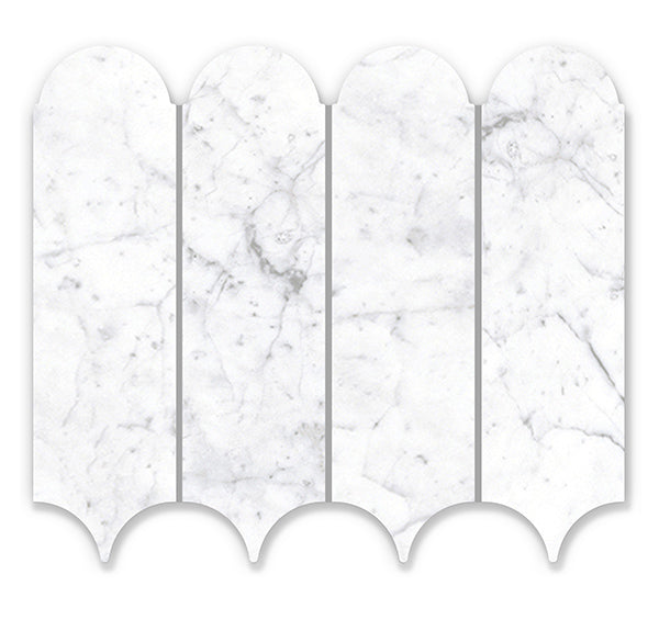 Euromarmo Carrara Venatino Feather Porcelain Mosaic tile