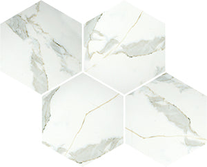 Euromarmo Calacatta Gold Hexagon Porcelain Mosaic tile