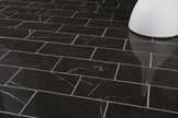 Euromarmo Pietra Grey Brick Porcelain Mosaic in a room setting