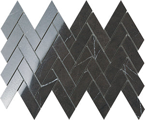 Euromarmo Pietra Grey Arrow X Porcelain Mosaic tile