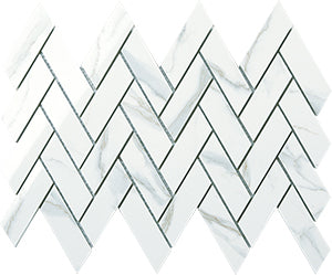 Euromarmo Statuario Venato Arrow X Porcelain Mosaic tile