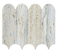Euromarmo Silver Gold Feather Porcelain Mosaic tile