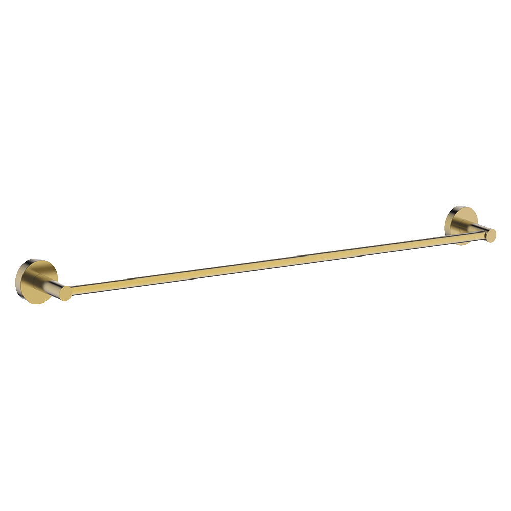 Poco Single Towel Rail 760MM in Brushed Brass