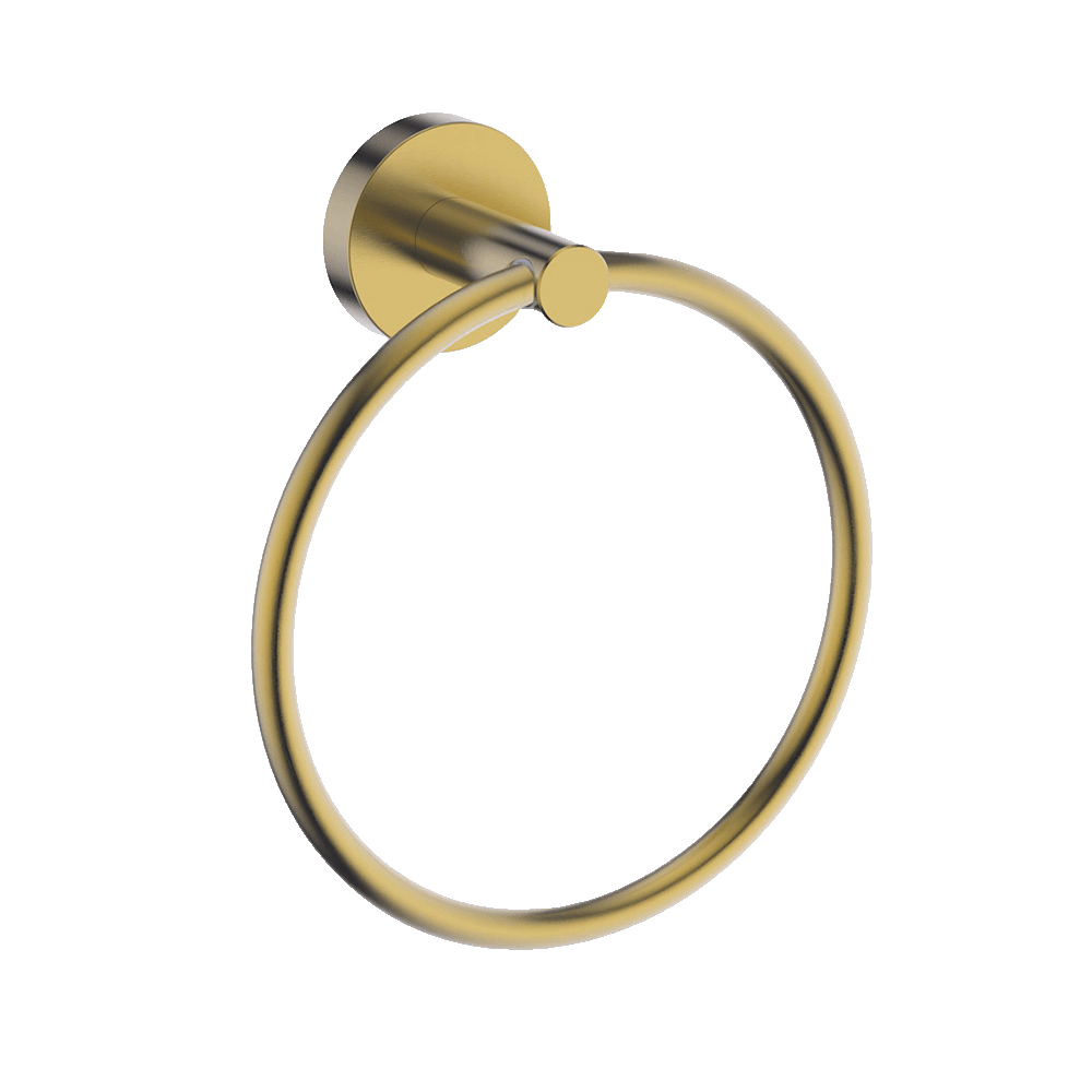 Poco Towel Ring in Brushed Brass