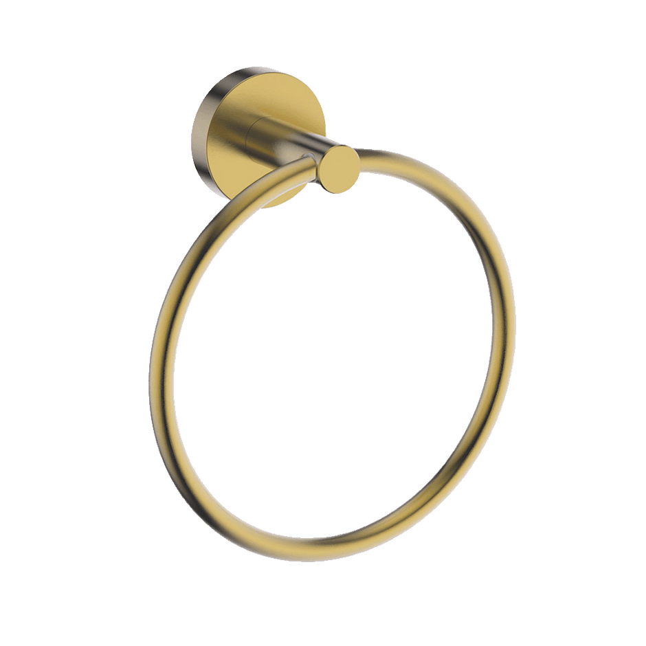 Poco Towel Ring in Brushed Brass