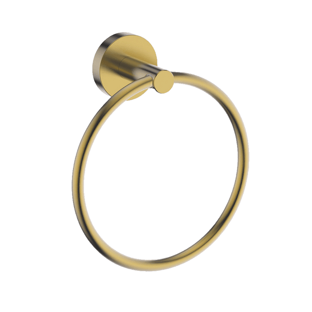 Poco Towel Ring in Brushed Brass