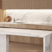 Puro Single Bowl Topmount Care Sink in a styled room