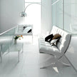 Pearl White Matt Porcelain Tiles in a room setting