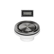 Covered Sink Basket Waste with Overflow - Brushed Carbon