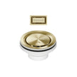 Covered Sink Basket Waste with Overflow - Brushed Gold