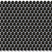 Black Penny Round D19 Porcelain Mosaic tile