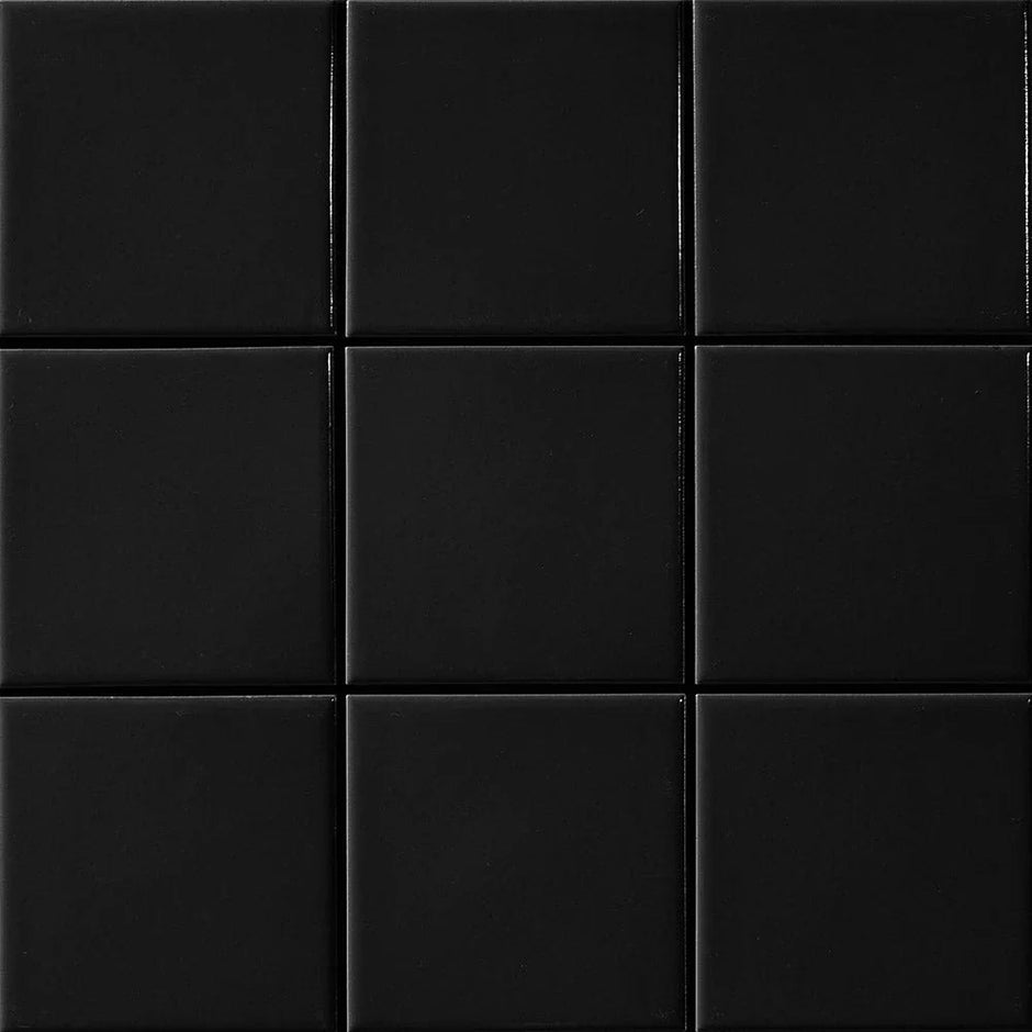 Black Square Porcelain Mosaic tile