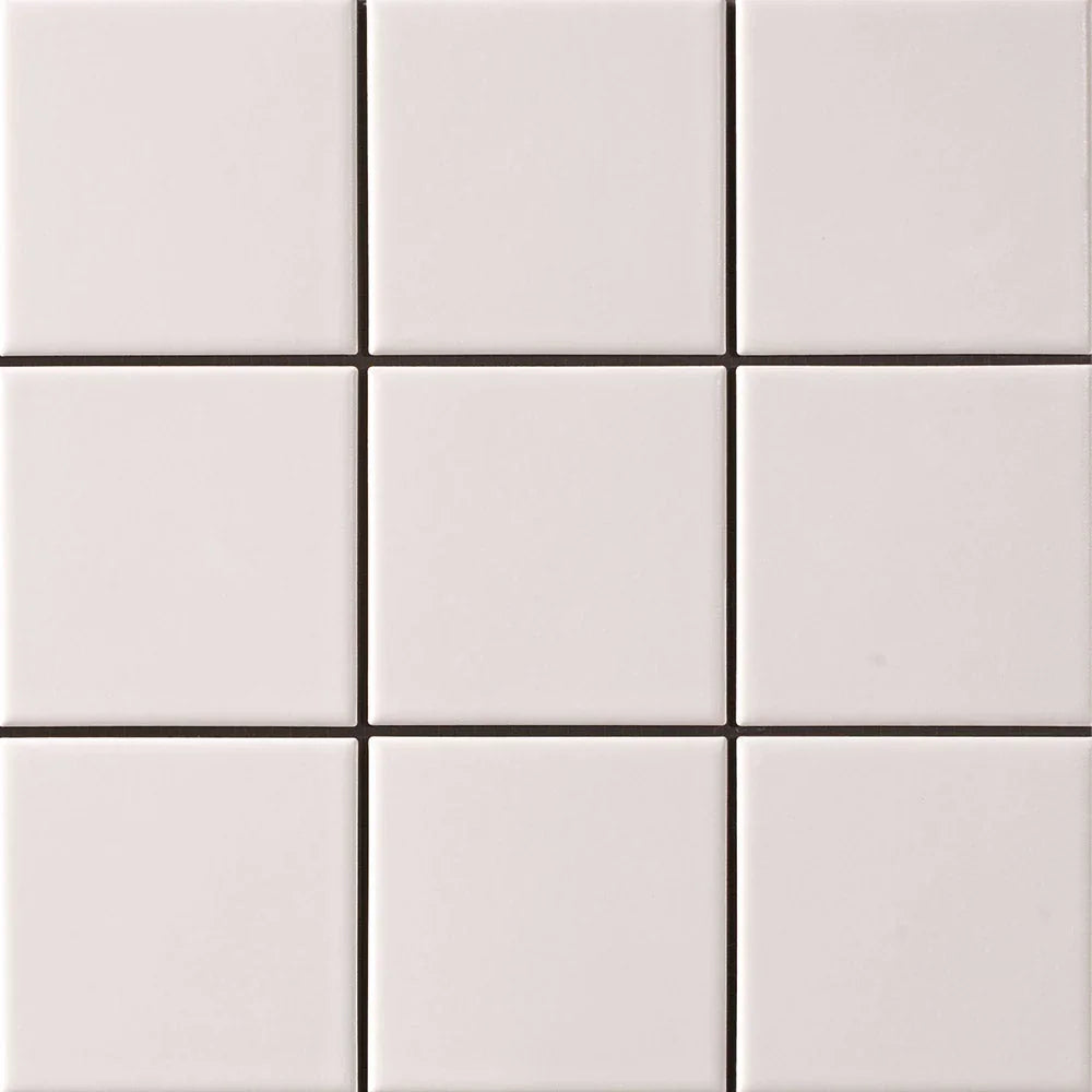 White Square Porcelain Mosaic tile