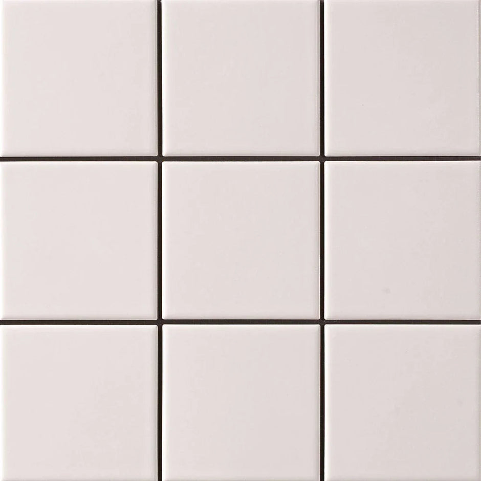 White Square Porcelain Mosaic tile
