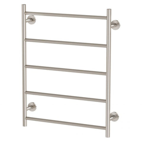 Phoenix Radii Heated Towel Ladder 550 x 740mm Round Plate, Brushed Nickel bathroom accessory