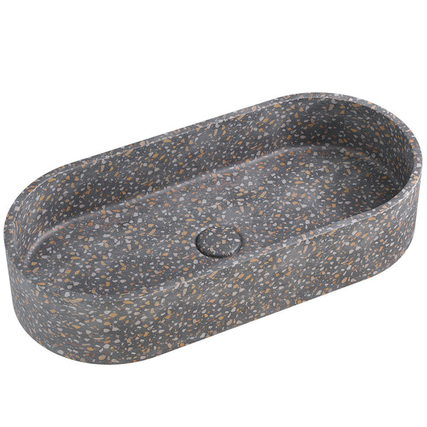 Jada Pill Concrete Above Counter Basin in Lunar Terrazzo
