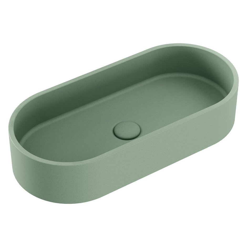 Jada Pill Concrete Above Counter Basin in Sage