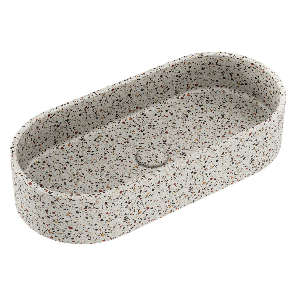Jada Pill Concrete Above Counter Basin in Terrazzo