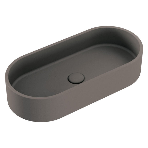 Jada Pill Concrete Above Counter Basin in Warm Grey