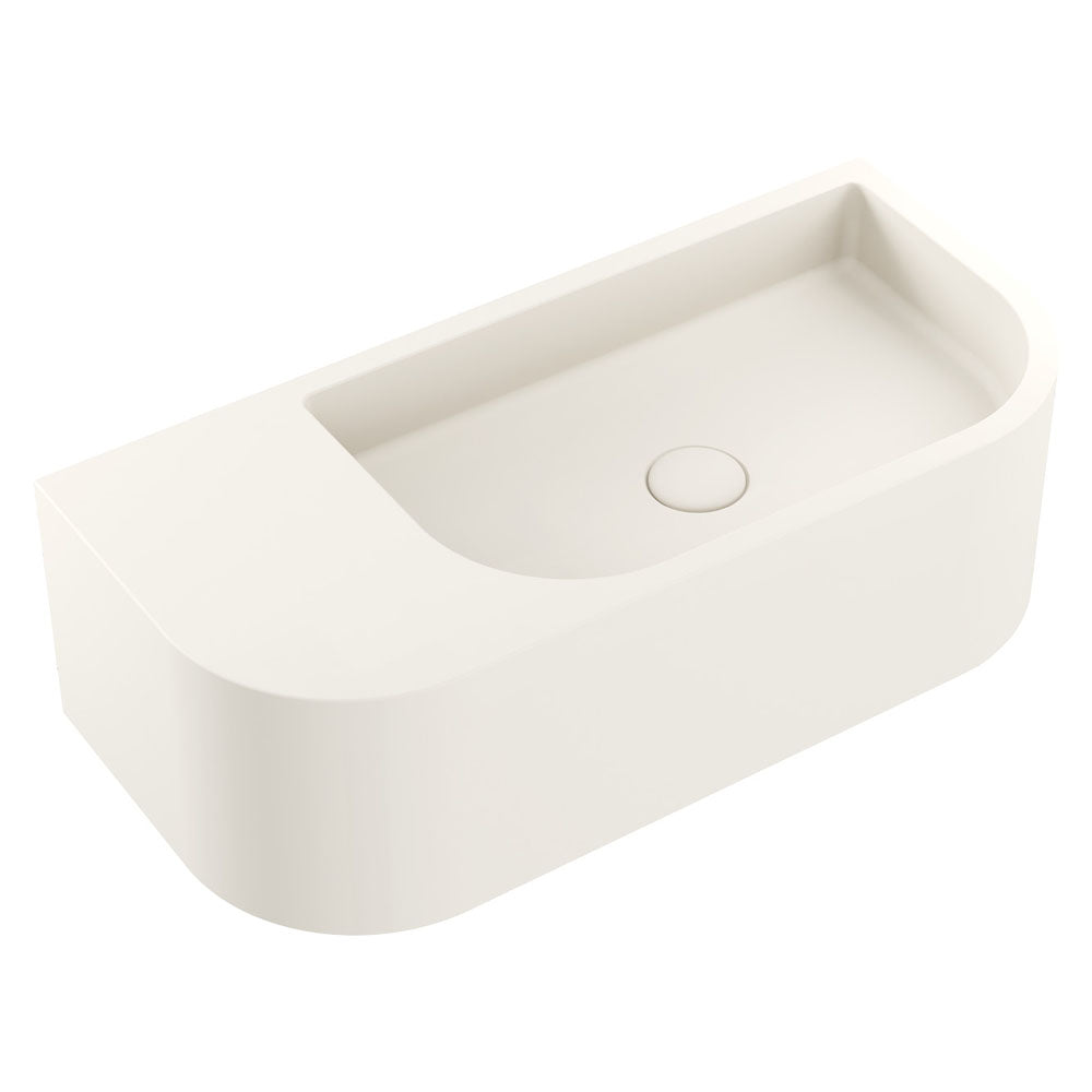 Blanca Concrete Wall Basin in Warm White