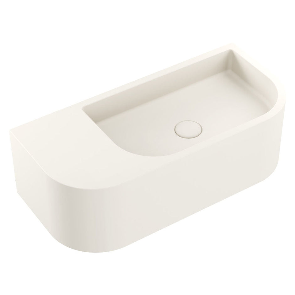 Blanca Concrete Wall Basin in Warm White
