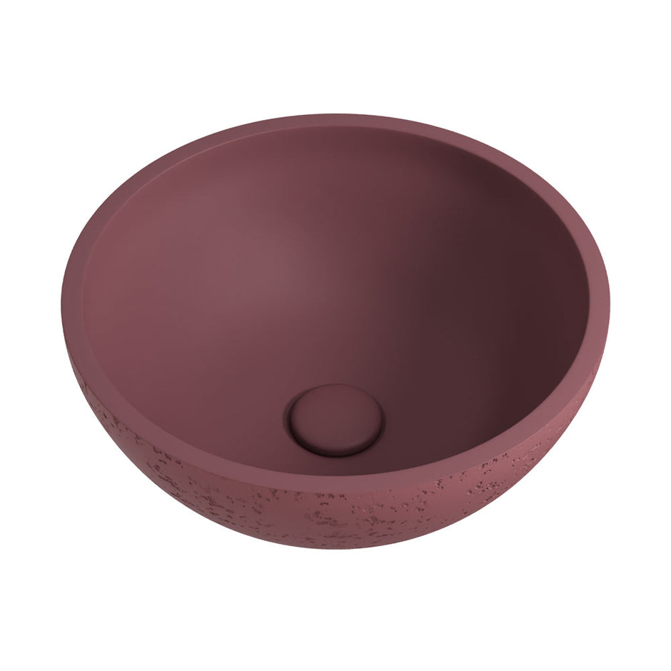 Alba Round Concrete Above Counter Basin in Mulberry