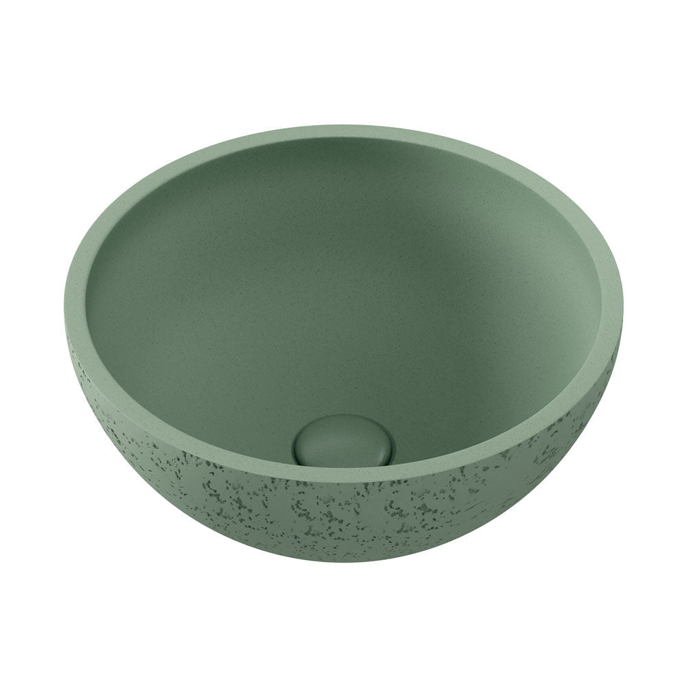 Alba Round Concrete Above Counter Basin in Sage