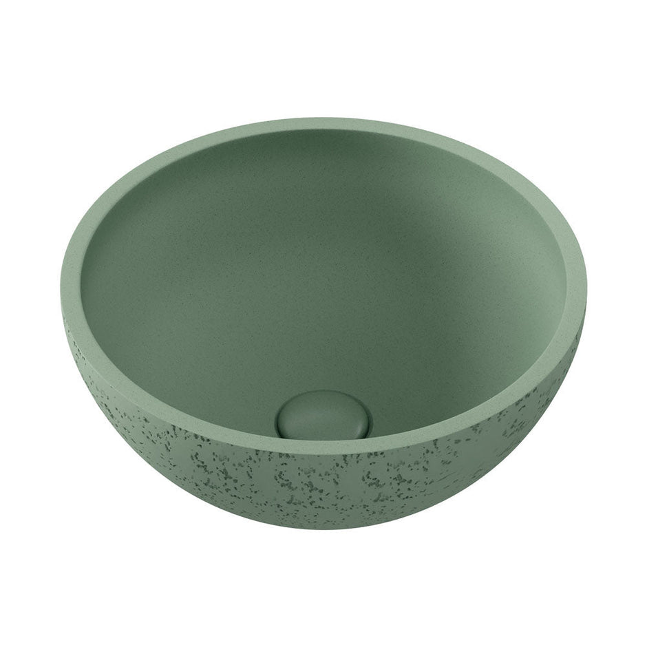 Alba Round Concrete Above Counter Basin in Sage